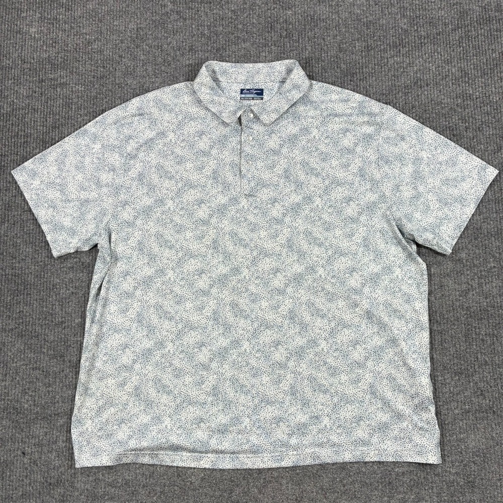 Ben Hogan Performance Golf Polo Shirt Mens Size 3XL Gray Print Short Sleeve